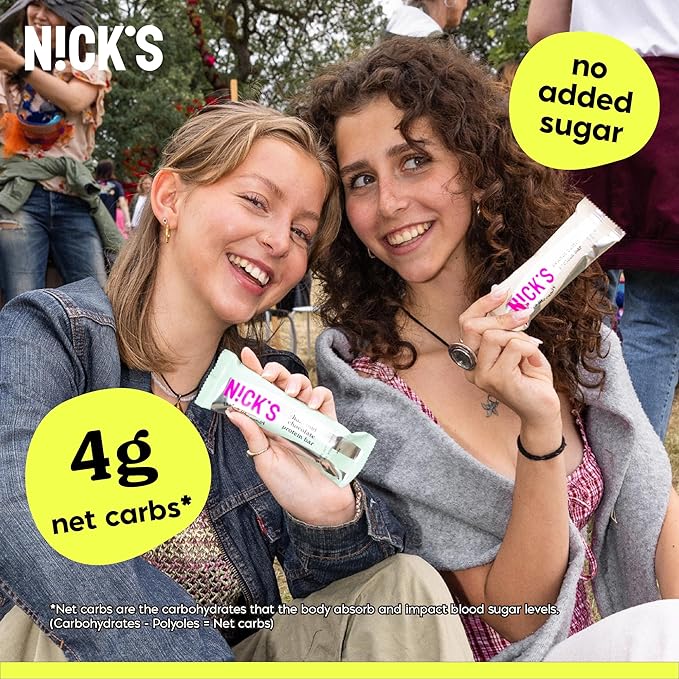 Nick's Protein Bars Krispi Cookie | 16g protein | 210 calories | Low Carb Keto Friendly Snacks No Added Sugar (Multipack 24 bars x 50g)