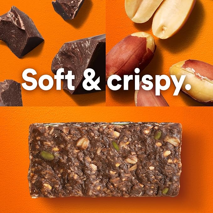 RXBAR Nut Butter and Oat Protein Bars, Protein Snacks, Snack Bars, Dark Chocolate Peanut Butter, 23.2oz Box (12 Bars)