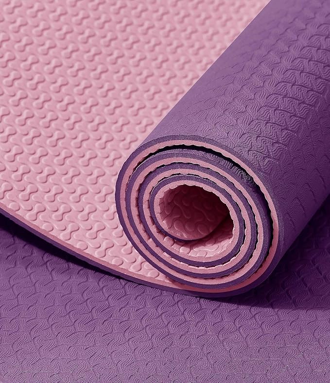 IUGA Yoga Mat Non Slip Anti-tear Pilates Mat Eco Friendly Hot Yoga Mats Thick for Workout & Exercise(72"x 24"x 6mm)