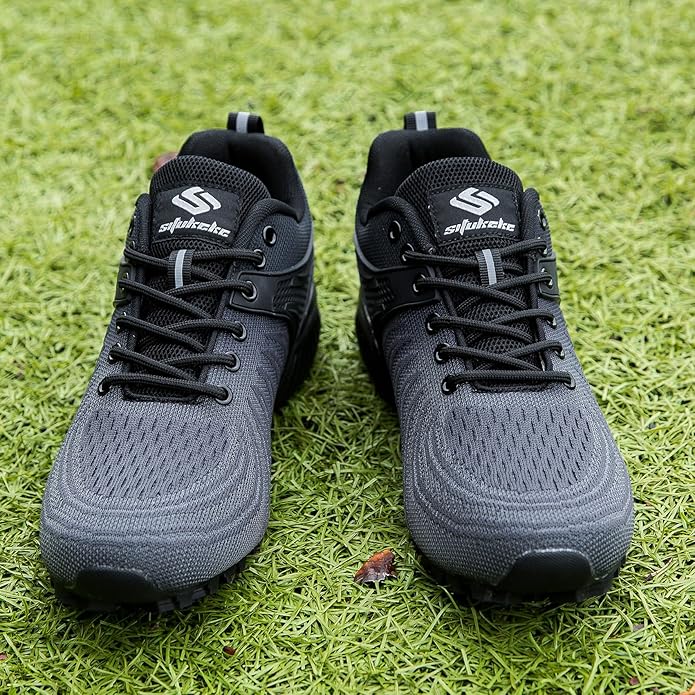 Men's Trail Running Shoes Lightweight Breathable Walking Hiking Sneakers Outdoor Athletic Tennis Cross Training Shoes
