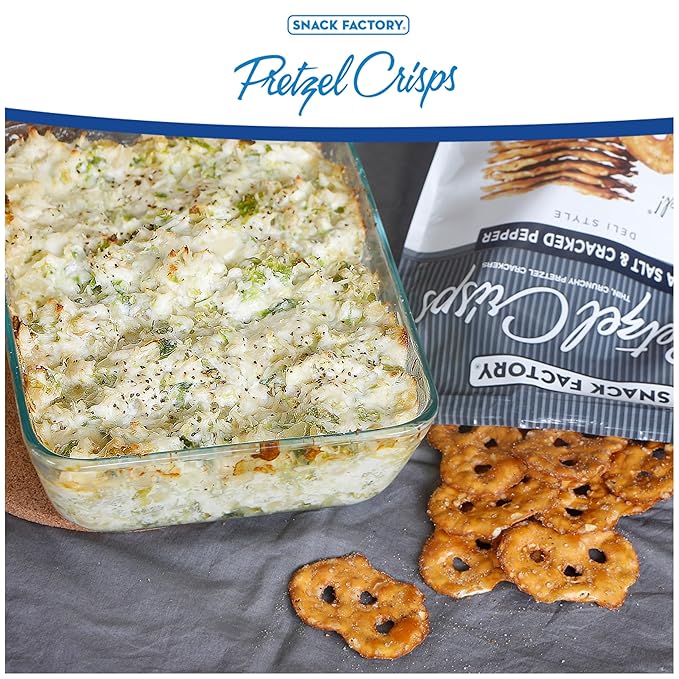Snack Factory Pretzel Crisps, Sea Salt & Cracked Pepper, 7.2 Oz