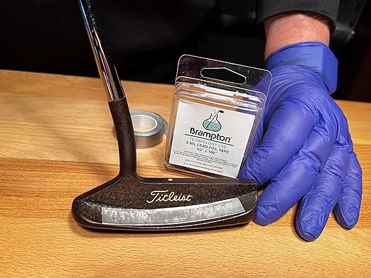 Brampton Golf Lead Tape 1/2” x 100” (5 mil) - Easy to Cut and Apply - Stays on in All Weather - Adjust Swing Weight and Feel - for Golf Clubs, Golf Heads, Pickleball, Tennis, and Fishing