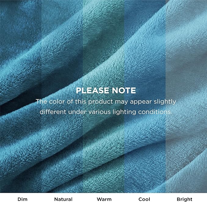 Bedsure Twin XL Fleece Blanket Dorm Bedding - Lightweight Soft Cozy Blankets for Bed, Sofa, Couch, Travel, Camping, Teal Blue, 66"x90"