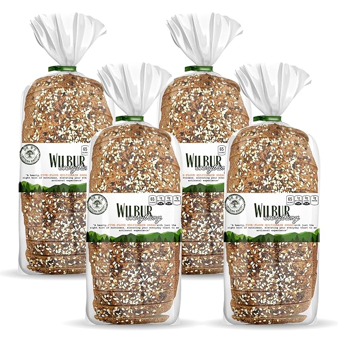 Dr. B's Multigrain Bread | 1g Net Carbs & 7g Protein | Low Calorie, Vegan, Sugar Free | Fresh, Sliced, Keto & Low Carb Bread Loaf ((4 Pack (16 oz), Everything)