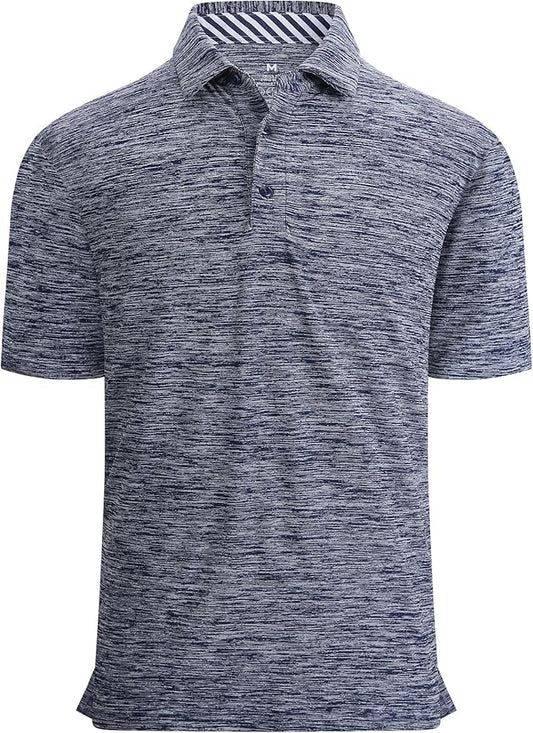 Alex Vando Mens Golf Shirt Moisture Wicking Quick-Dry Short Sleeve Casual Polo Shirts for Men