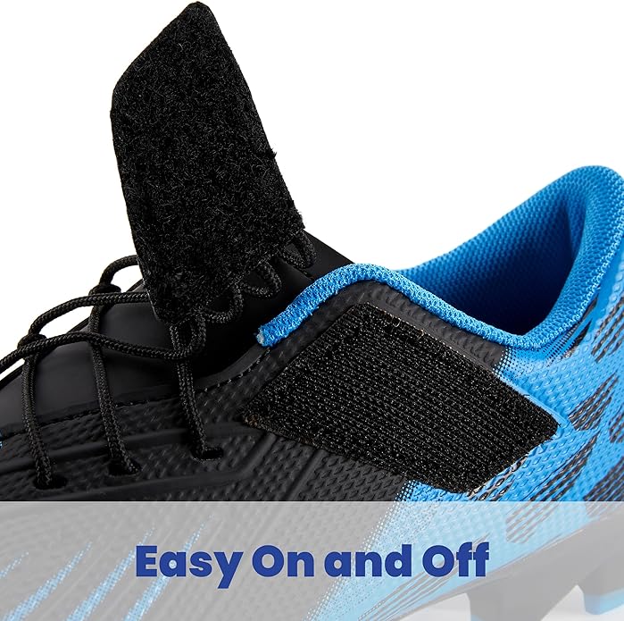 PATPAT Kids Soccer Cleats – Outdoor Firm Ground and Turf Football Training Shoes for Little Big Boys and Girls, Sizes 10-6