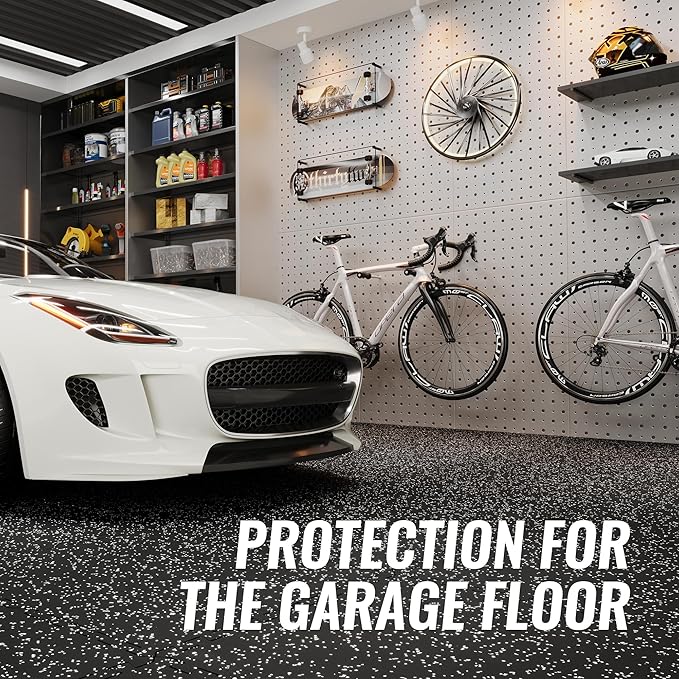 SUPERJARE 0.79 Inch Gym Flooring for Home Gym, Exercise Equipment Mats with Rubber Top, Interlocking Rubber Floor Tiles for Home Gym and Fitness Room, Protective Flooring Mat