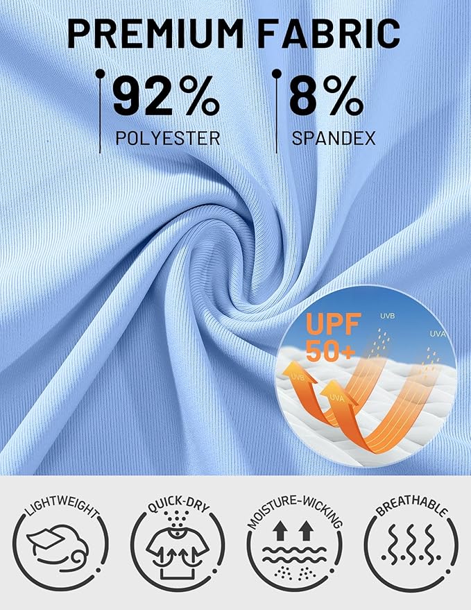 MIER Polo Shirts for Men Short Sleeve Dry Fit Performance Golf Tennis Active Collared Shirts, UPF 50+ Sun Protection