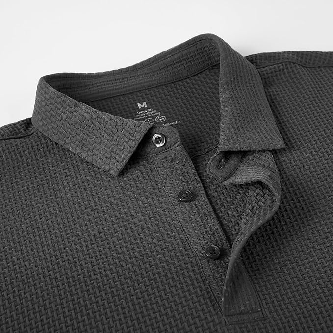 WARHORSEE Golf Polo Shirts for Men Short Sleeve Wrinkle Free 4 Way Stretch Moisture Wicking Performance Collared Tshirts
