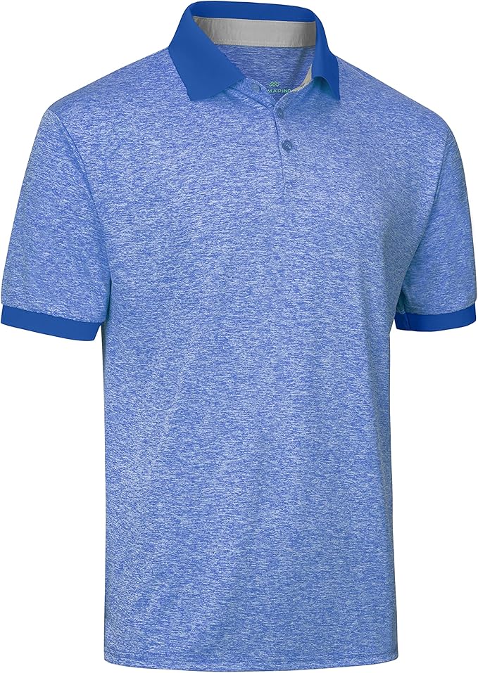 Mio Marino Golf Polo Shirts for Men - Dry Fit - Ultra-Thin Breathable Fabric