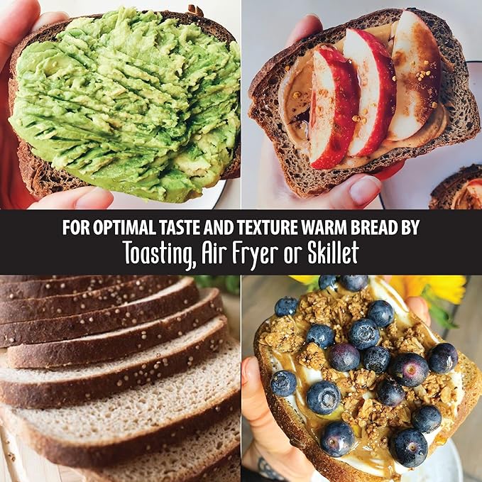 Simple Kneads Gluten-Free Variety Pack 6 Pack – Includes Sourdough, Quinoa Power Grains, Cinnamon Raisin, and Pumpkinickel – Organic, Top 9 Allergen-Free, Artisan-Style Loaves-Extra Virgin Olive Oil