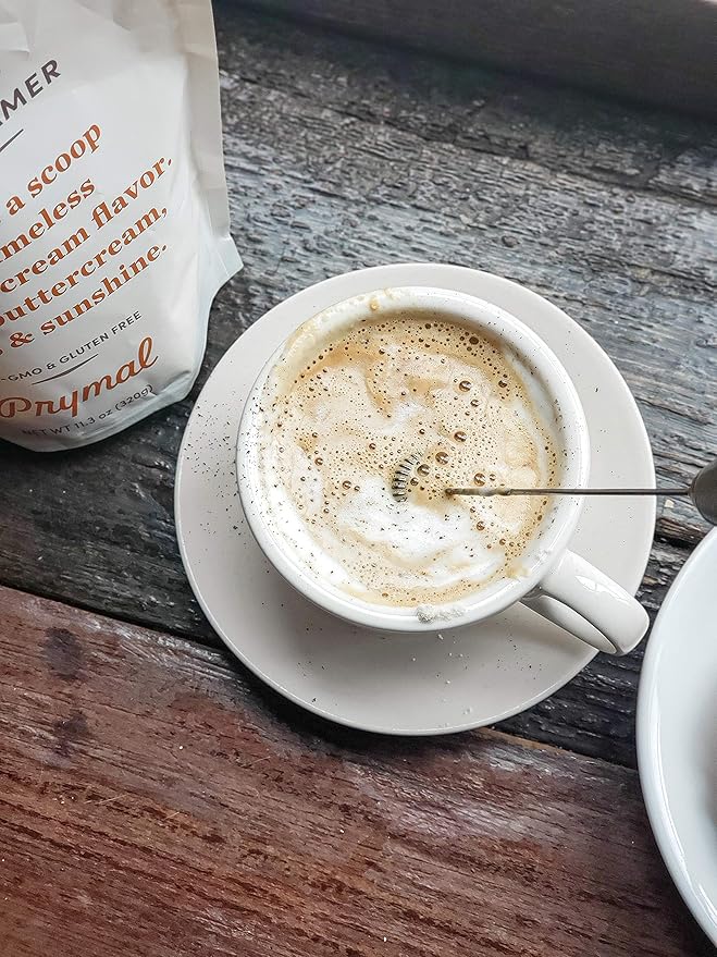 PRYMAL Sugar Free Coffee Creamer - Deliciously Keto, Low Carb & Non Dairy - Variety 10 Satchets (5 Flavors) + 1 Frother - Powder Creamers with MCT Oil