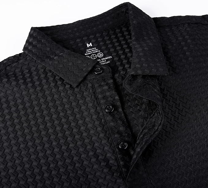 WARHORSEE Golf Polo Shirts for Men Short Sleeve Wrinkle Free 4 Way Stretch Moisture Wicking Performance Collared Tshirts