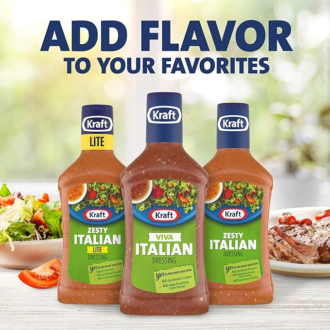 Kraft Viva Italian Salad Dressing (16 fl oz Bottle) (Pack of 3)