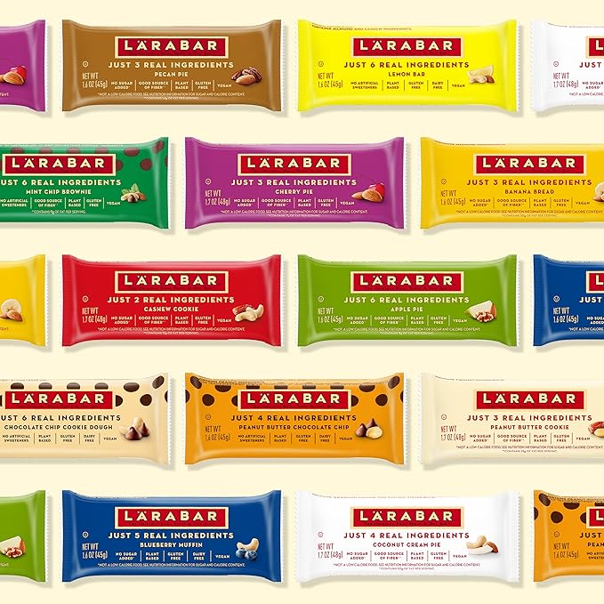 Larabar Lemon Bar, Gluten Free Vegan Fruit & Nut Bar, 1.6 oz Bars, 16 Ct