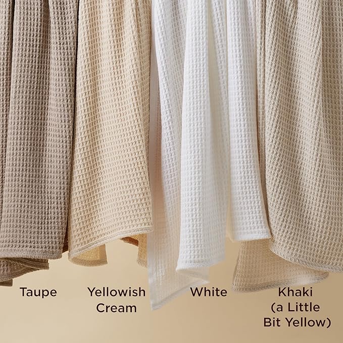 Bedsure 100% Cotton Blanket King Size for Bed - Breathable and Soft, Waffle Weave Blanket for Summer, Thick Cozy Fall Blankets for Women Gift, White, 104x90 inches