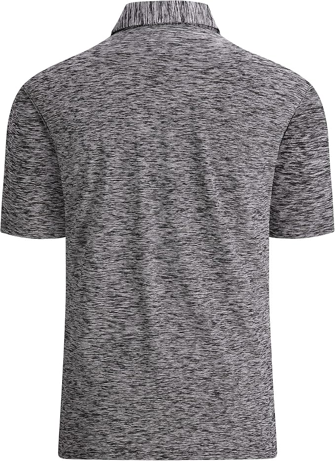 WARHORSEE Golf Polo Shirts for Men Short Sleeve Wrinkle Free 4 Way Stretch Moisture Wicking Performance Collared Tshirts