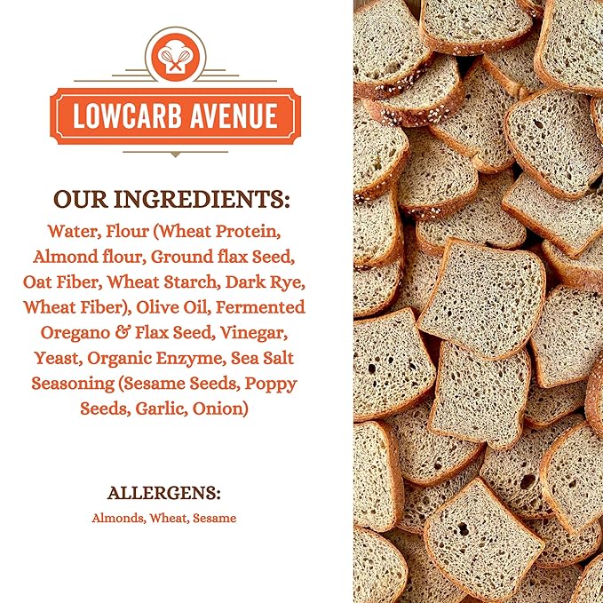 Low Carb Avenue - Artisan Keto Bread | 7g Protein & 1g Net Carbs | Low Calorie, Vegan, Sugar Free | Fresh, Sliced, Multigrain Bread Loaf ((3 Pack (16 oz), Everything)