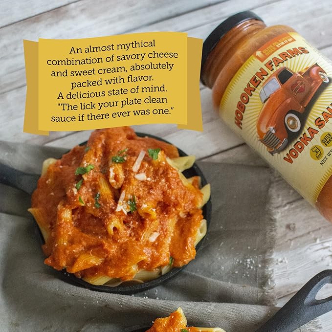 Hoboken Farms Vodka Sauce – No Sugar Added, Low Sodium, Non-GMO, Preservative-Free, Low Carb, Keto – Better For You Pasta Sauce! (25 Fl Oz, Pack of 2)