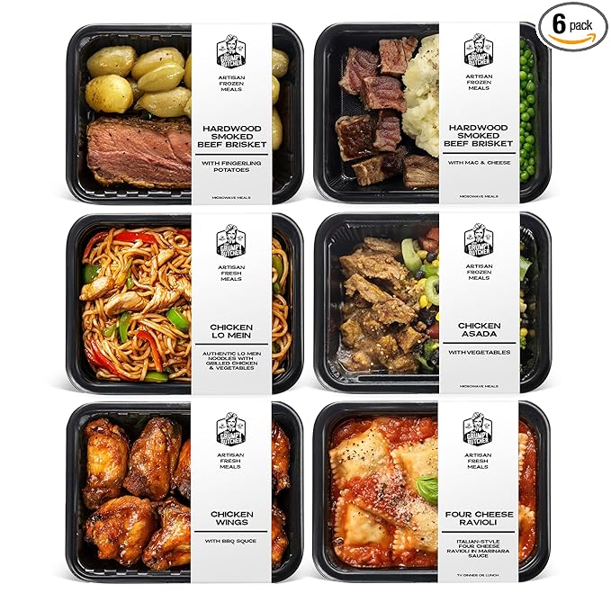 Grumpy Butcher Chef-Crafted Gourmet Meals Sampler: BBQ Fusion, 6-pack (10-15 oz each) – Premium Prepared Meals & Entrees