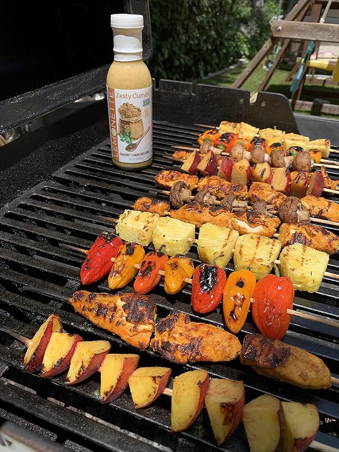 LEMONETTE Zesty Cumin with Tumeric Dressing- 1 Gourmet 12oz bottle: Keto Approved (As Seen In Women's Health), Sugar Free, Low Cal, Low Fat, Gluten Free, Vinegar Free, Soy Free, Canola Free, Vegan Certified