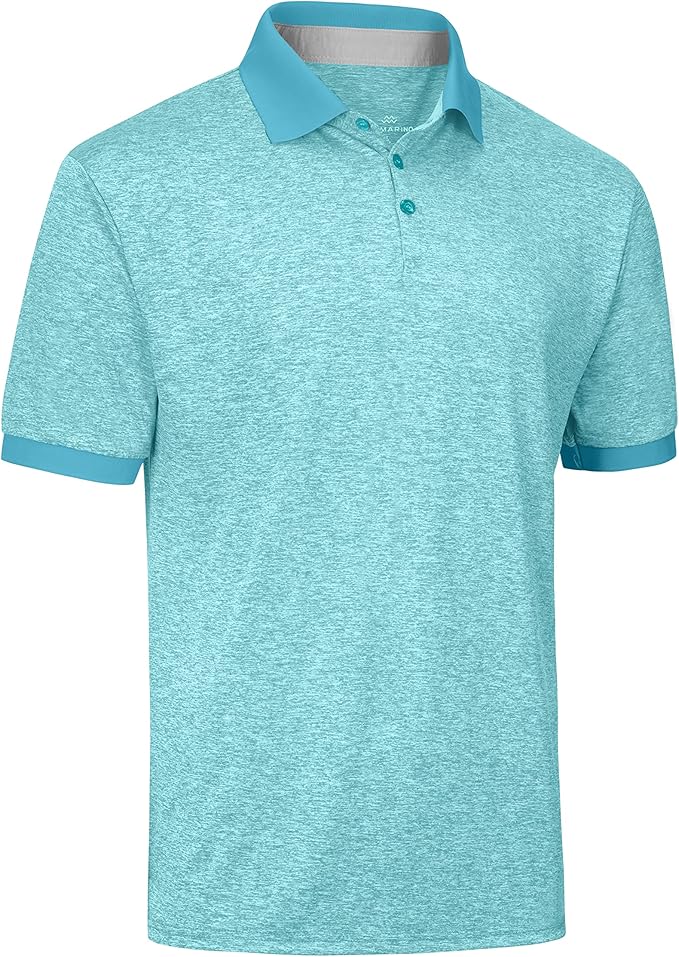Mio Marino Golf Polo Shirts for Men - Dry Fit - Ultra-Thin Breathable Fabric