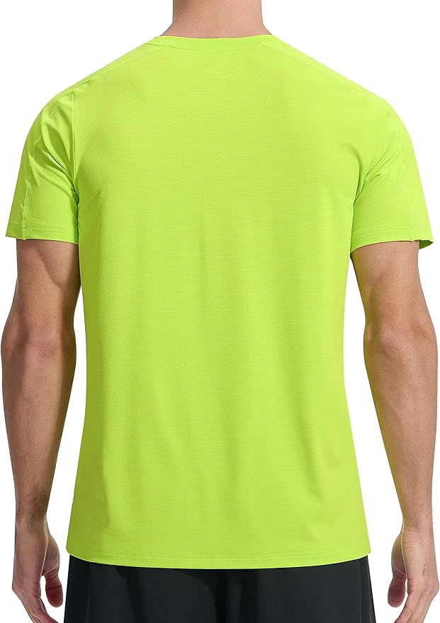 EZRUN Men's Lightweight Short Sleeve T-Shirt Quick Dry Workout Running Athletic Swim Shirts Fishing Rash Guard