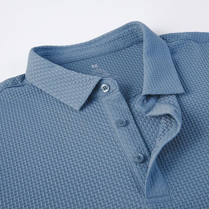 WARHORSEE Golf Polo Shirts for Men Short Sleeve Wrinkle Free 4 Way Stretch Moisture Wicking Performance Collared Tshirts