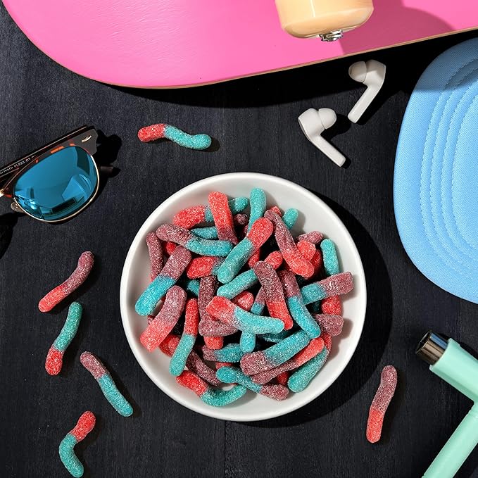 Trolli Sour Brite Crawlers, Candy, Very Berry, Sweet and Sour, Gummy Worms, 7.2 oz