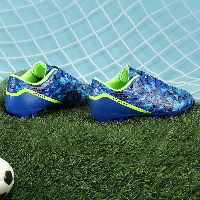 DREAM PAIRS Boys Girls Soccer Cleats Youth Firm Groud Athletic Outdoor Trainning Football Shoes for Little/Big Kid