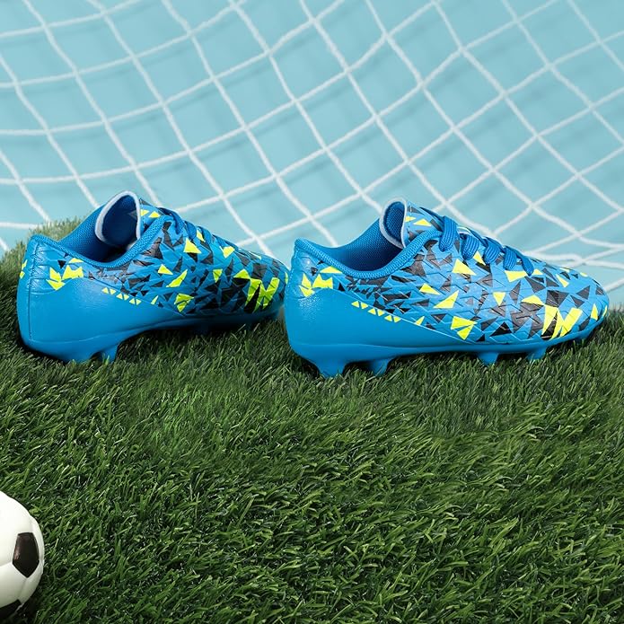 DREAM PAIRS Boys Girls Soccer Cleats Youth Firm Groud Athletic Outdoor Trainning Football Shoes for Little/Big Kid