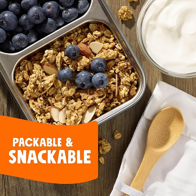 Bear Naked Granola Cereal, Whole Grain Granola, Breakfast Snacks, Vanilla Almond Crisp (6 Bags)