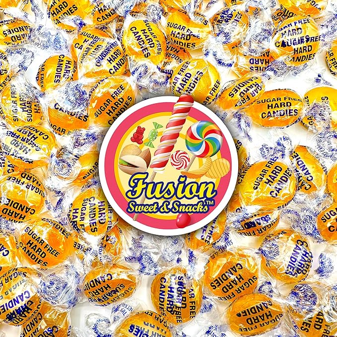 Sugar Free Butterscotch Hard Candy Arcor - 2LB Bag (About 150 Pieces) Of Individually Wrapped Sugar Free Butterscotch Buttons, Butter Scotch Bulk Candy